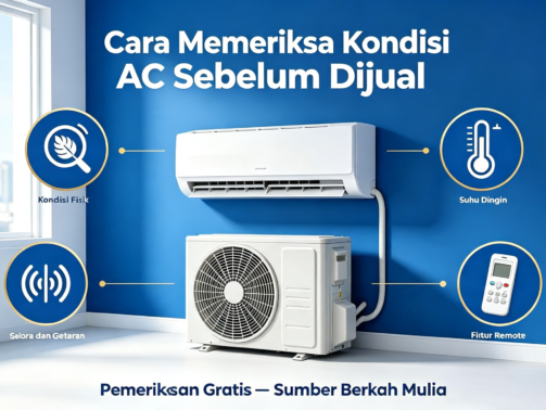 Ilustrasi cara memeriksa kondisi AC sebelum dijual, Sumber Berkah Mulia
