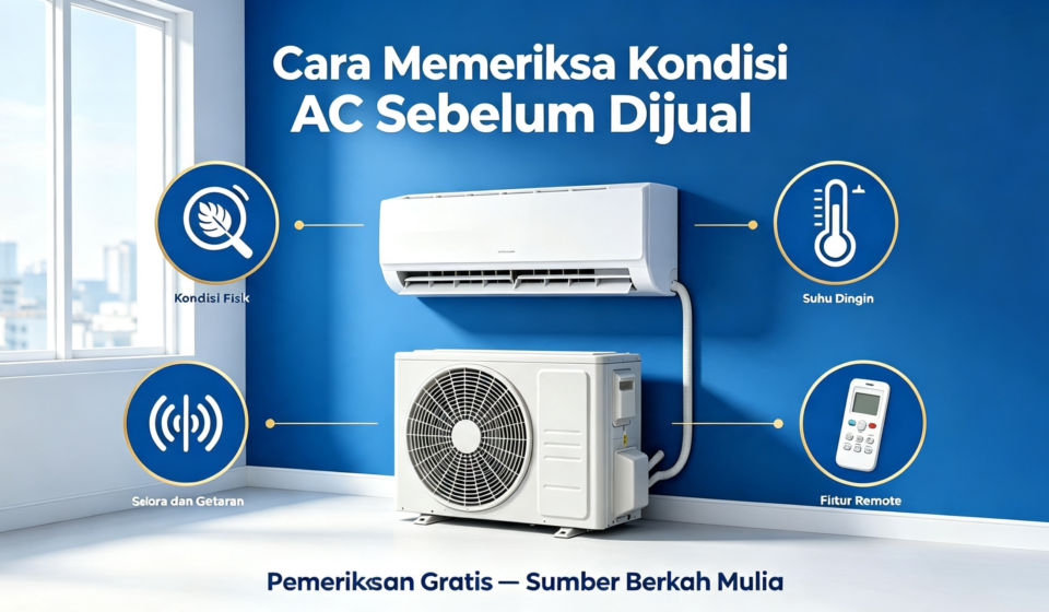 Ilustrasi cara memeriksa kondisi AC sebelum dijual, Sumber Berkah Mulia