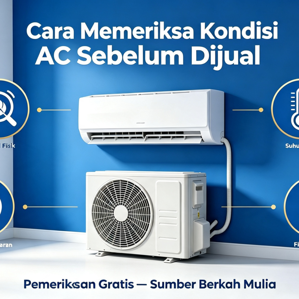 Ilustrasi cara memeriksa kondisi AC sebelum dijual, Sumber Berkah Mulia
