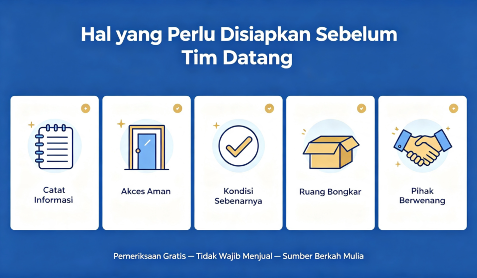 Hal yang disiapkan sebelum tim datang cek AC siapkan info akses aman sampaikan kondisi, Sumber Berkah Mulia