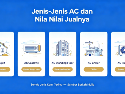 Jenis AC Split Cassette Standing Central Chiller Portable beserta kegunaan dan nilai jualnya, Sumber Berkah Mulia