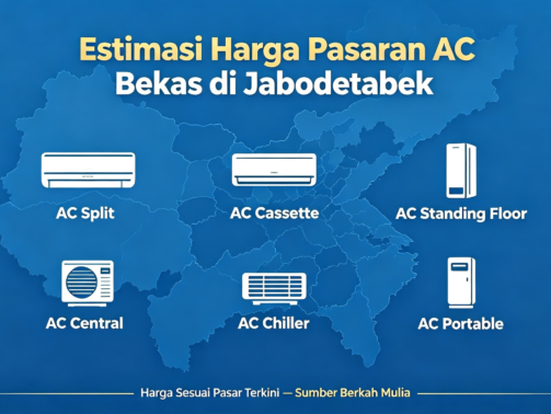 Estimasi harga pasaran AC bekas Jabodetabek jenis Split Cassette Standing Central Chiller Portable, Sumber Berkah Mulia